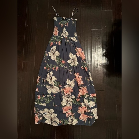 Dolan Anthropologie Blue Floral Smocked Maxi Sundress S | Cottagecore, Boho - Picture 9 of 9